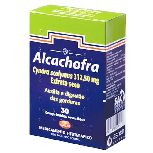 Alcachofra Aspen 30 Comprimidos Revestidos