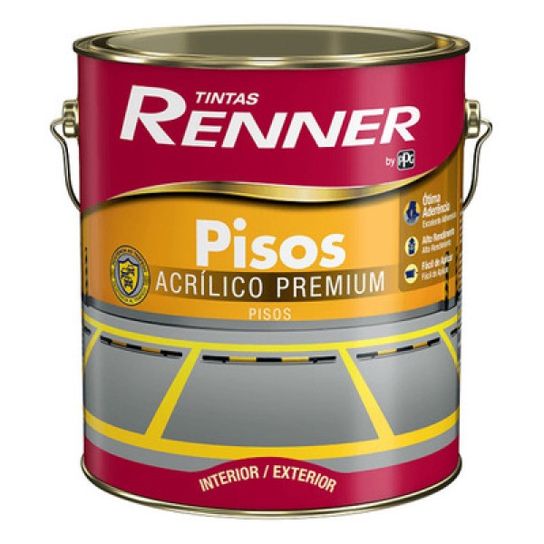 Encontraproduto.com.br - Tinta Pisos Amarelo Fosco Demarcação Galão 3,6L 7111 Renner