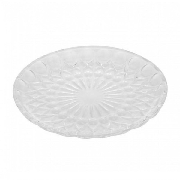 Encontraproduto.com.br - Prato Dublin em Cristal com Pe 18X18cm - Lyor