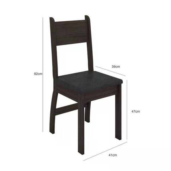Encontraproduto.com.br - Mesa De Jantar 67x108cm Com 04 Cadeiras Milano J00330 PLN