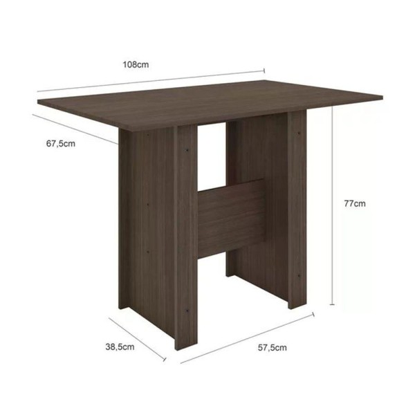 Encontraproduto.com.br - Mesa De Jantar 67x108cm Com 04 Cadeiras Milano J00330 PLN