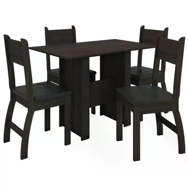 Encontraproduto.com.br - Mesa De Jantar 67x108cm Com 04 Cadeiras Milano J00330 PLN