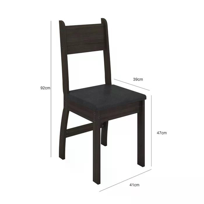 Encontraproduto.com.br - Mesa De Jantar 67x108cm Com 04 Cadeiras Milano J00330 PLN