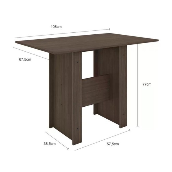 Encontraproduto.com.br - Mesa De Jantar 67x108cm Com 04 Cadeiras Milano J00330 PLN