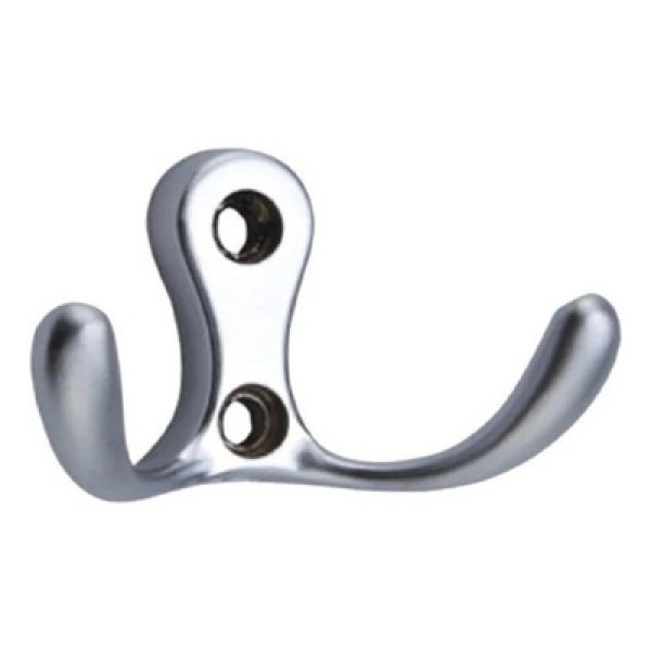 Encontraproduto.com.br - CABIDE GANCHO DUPLO ITALY LINE 9015 CROMADO POLVO COM PARAFUSOS