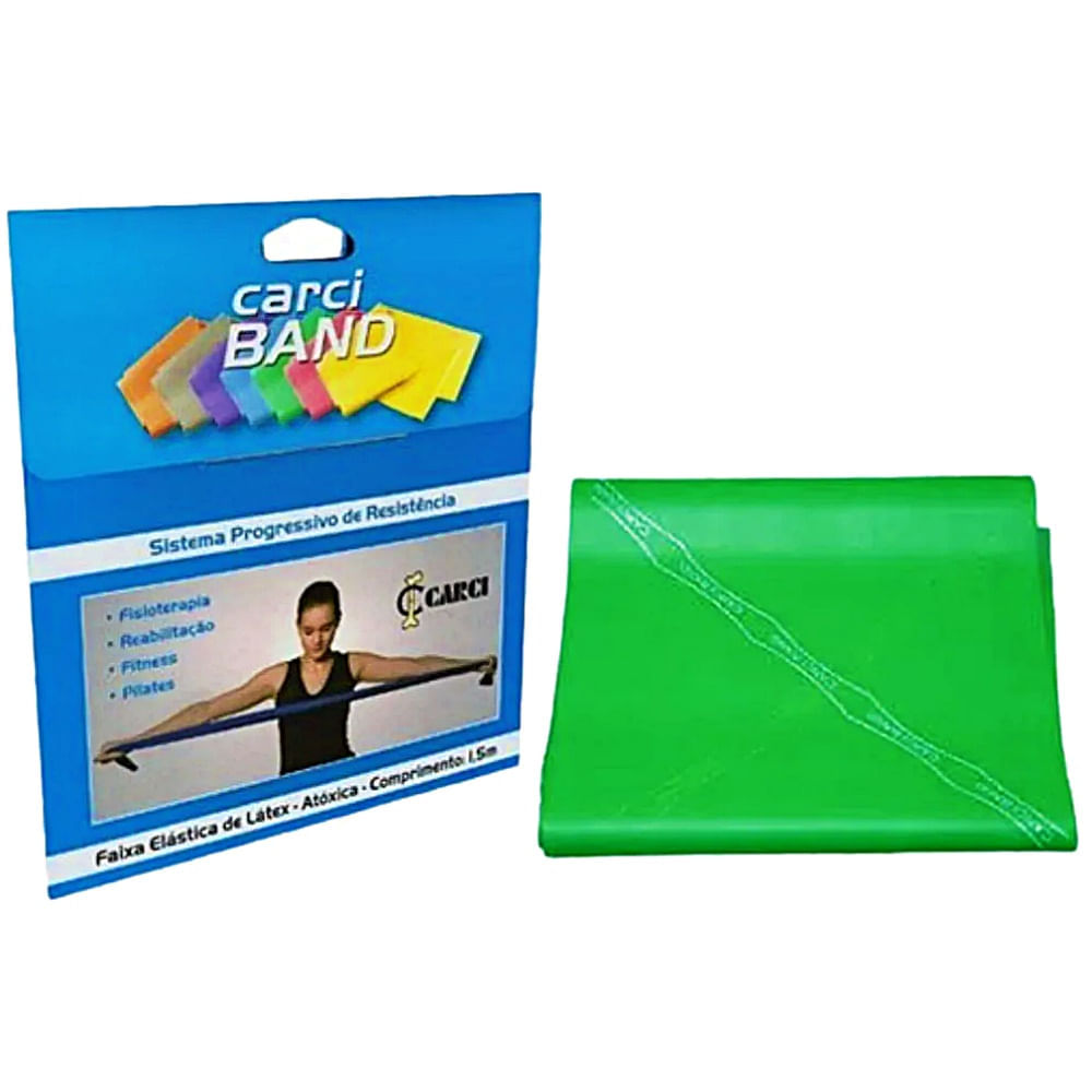 Encontraproduto.com.br - Faixa Elástica Para Exercícios Carci Band Verde