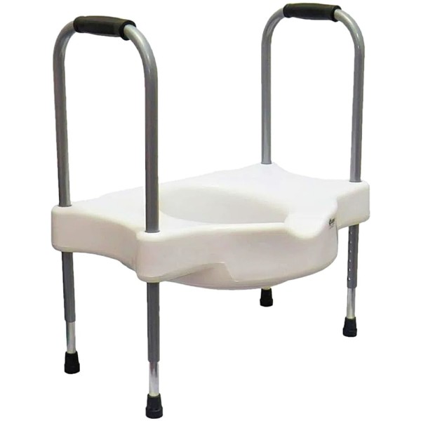 Encontraproduto.com.br - Assento Sanitário Elevado com Alças Reguláveis Sit V - unidade