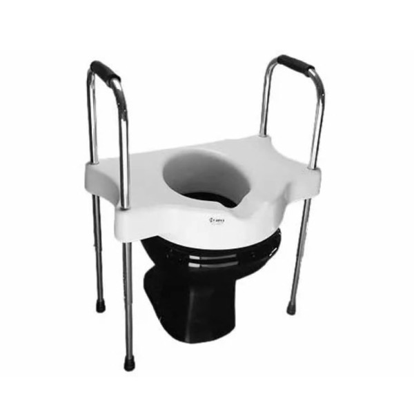 Encontraproduto.com.br - Assento Sanitário Elevado com Alças Reguláveis Sit V - unidade