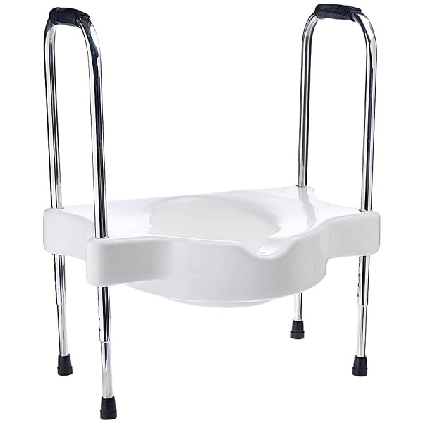 Encontraproduto.com.br - Assento Sanitário Elevado com Alças Reguláveis Sit V - unidade