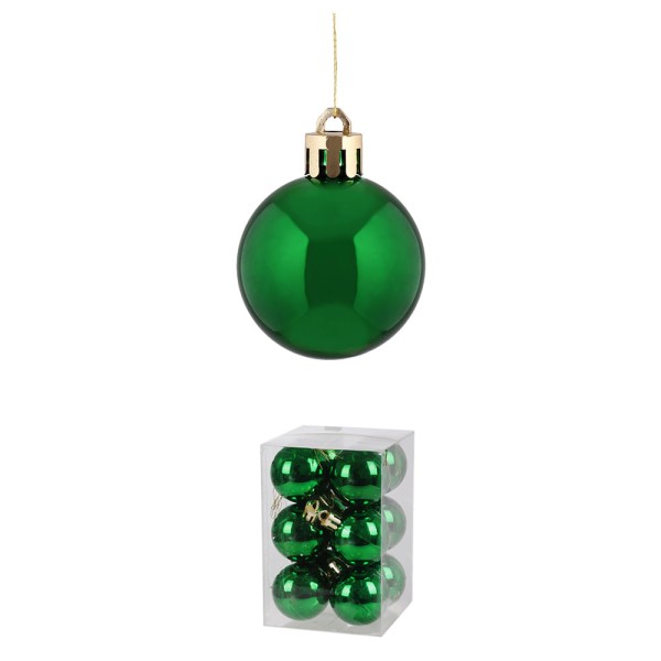 Encontraproduto.com.br - Jogo de Bolas Natalinas com 12 Unidades 4CM Verdes - Grillo