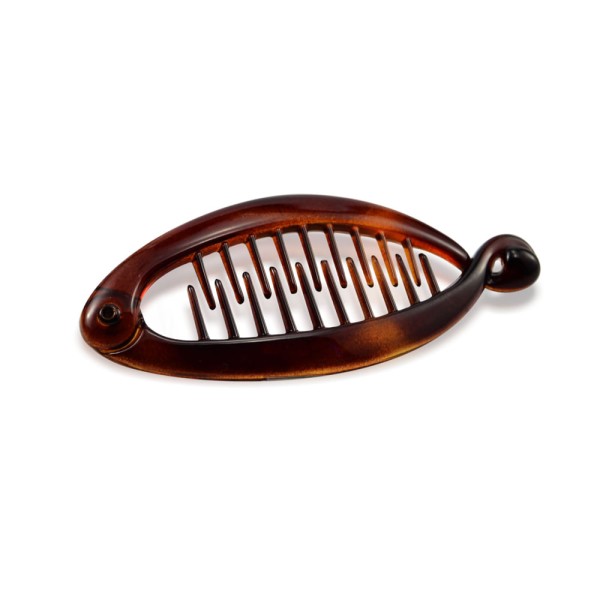 Encontraproduto.com.br - Prendedor De Cabelo Finestra Banana Tartaruga 3,5x 8,5cm