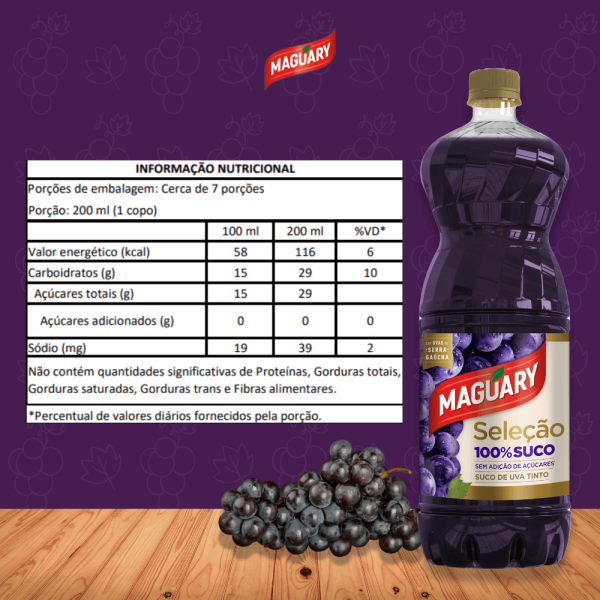 Encontraproduto.com.br - Suco de Uva Tinto Maguary Seleção Pet com 1,35L