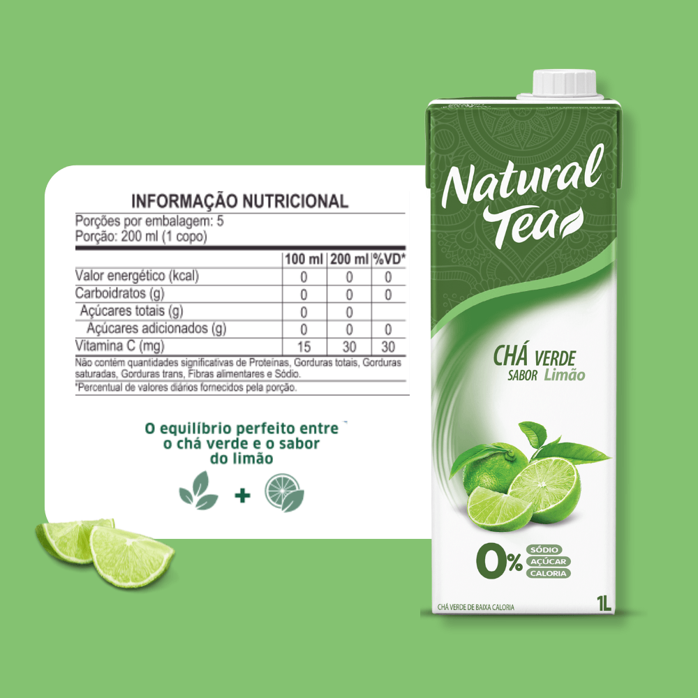 Encontraproduto.com.br - Chá Verde com Limão Natural Tea 1L