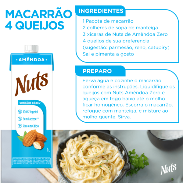 Encontraproduto.com.br - Leite Vegetal Amêndoa Zero Nuts 1L
