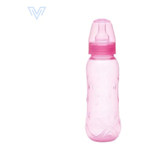 Encontraproduto.com.br - Mamadeira Kuka Rosa Aquarela Bico Universal - 250ml