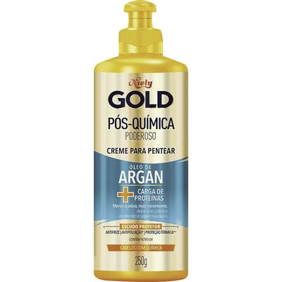 Encontraproduto.com.br - Creme Para Pentear Niely Pos Quimica Oleo De Argan 250G