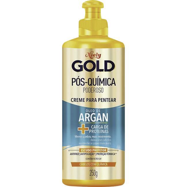 Encontraproduto.com.br - Creme Para Pentear Niely Pos Quimica Oleo De Argan 250G