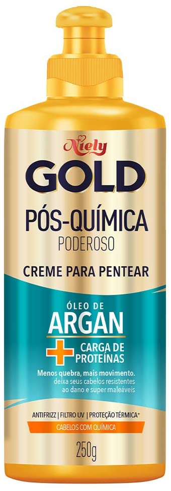 Encontraproduto.com.br - Creme Para Pentear Niely Pos Quimica Oleo De Argan 250G