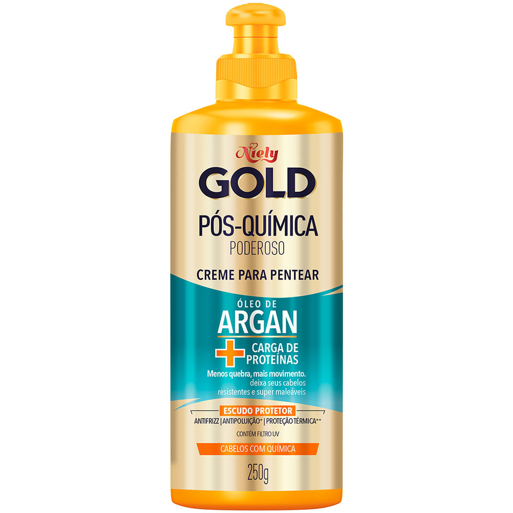 Encontraproduto.com.br - Creme Para Pentear Niely Pos Quimica Oleo De Argan 250G