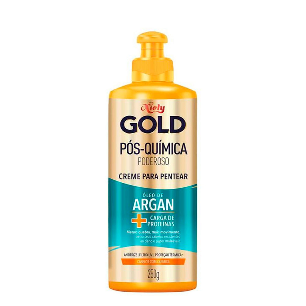Encontraproduto.com.br - Creme Para Pentear Niely Pos Quimica Oleo De Argan 250G
