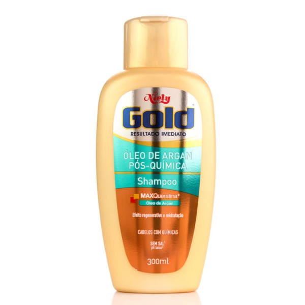 Encontraproduto.com.br - Shampoo Niely Gold Óleo de Argan Pós-Química Frasco 300ml