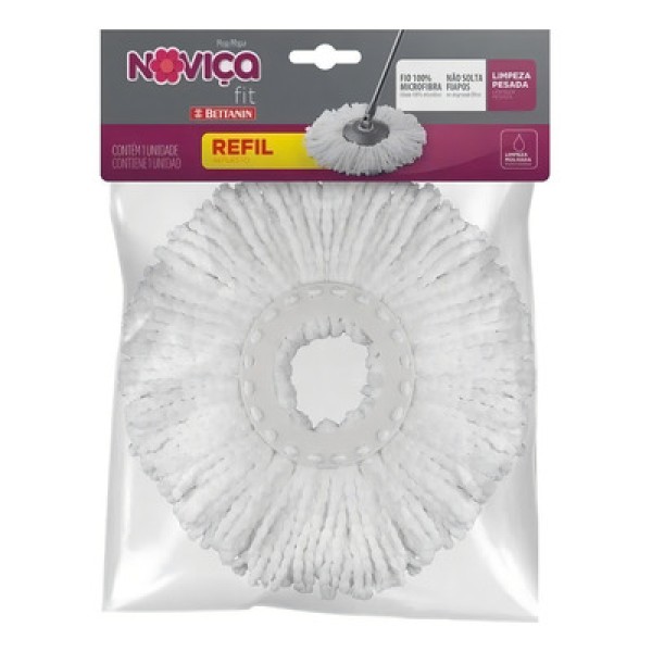 Encontraproduto.com.br - Refil Mop Compacto de Microfibra Noviça Brilhus Bettanin