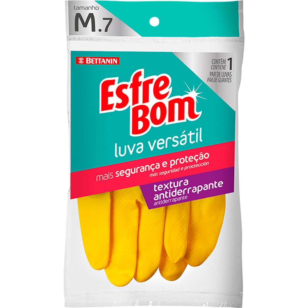 Encontraproduto.com.br - Luva Esfrebom Versátil Látex Médio