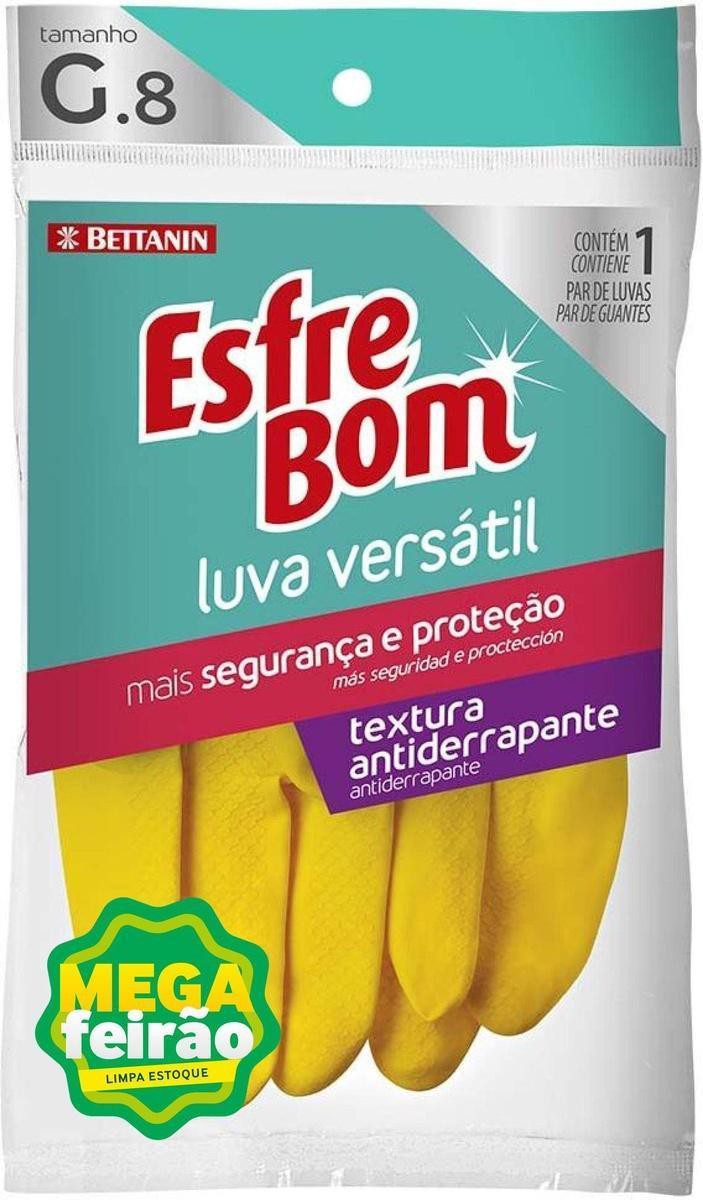 Encontraproduto.com.br - Luva Esfrebom Versátil Látex Grande