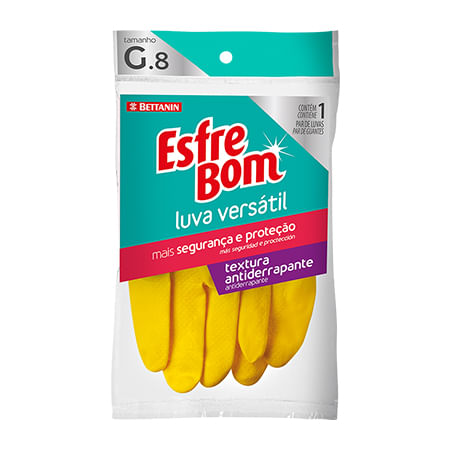 Encontraproduto.com.br - Luva Esfrebom Versátil Látex Grande