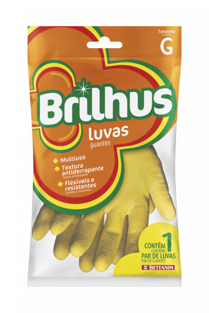 LUVA MULTIUSO BRILHUS LATEX G BT2060G BETTANIN
