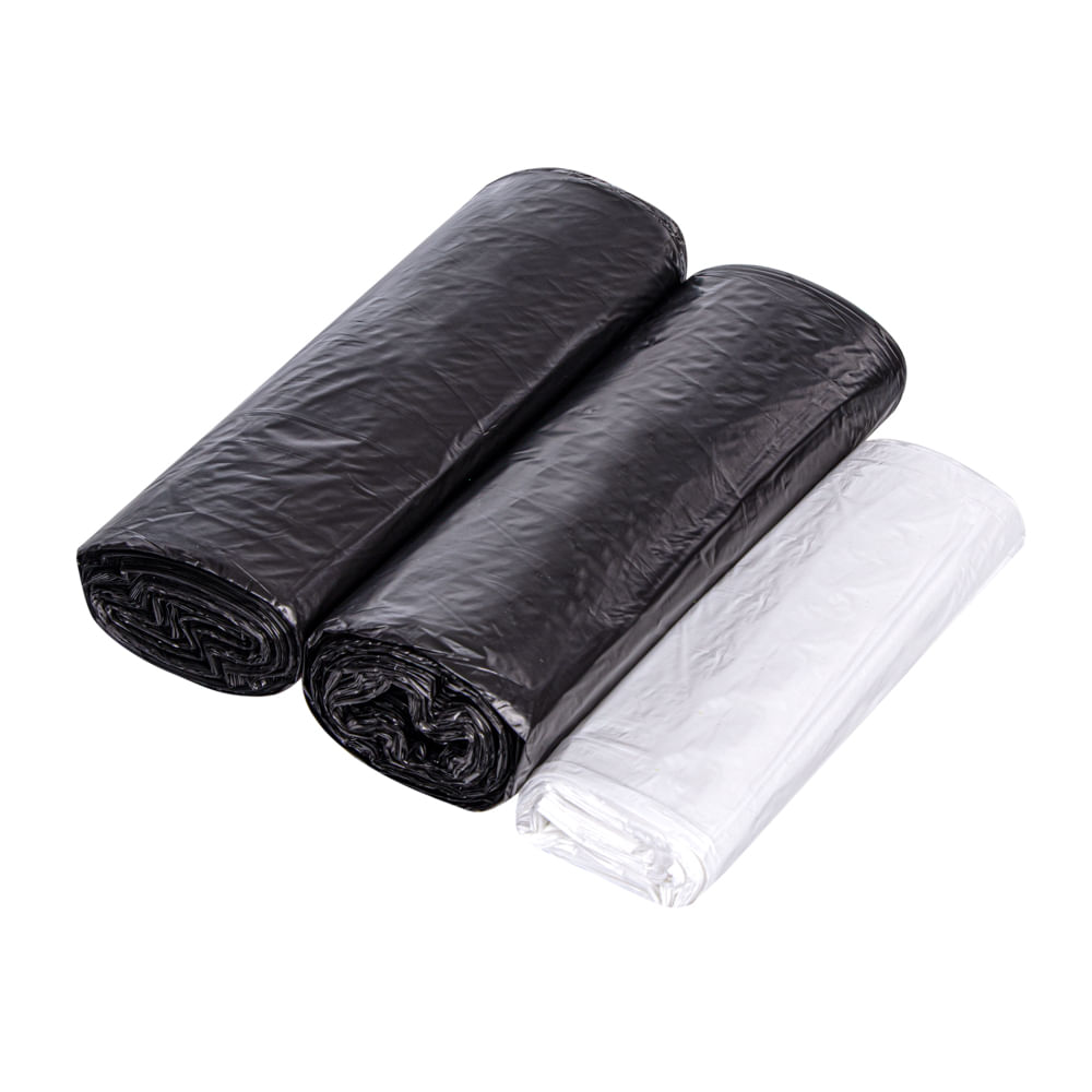 Encontraproduto.com.br - Kit 2 Rolo Saco de Lixo 100L com 15 cada e Rolo Saco de Lixo 8L com 30 Brilhus Bettanin