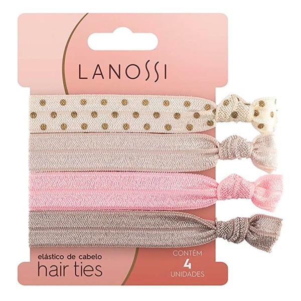 Encontraproduto.com.br - Elástico de Cabelo Hair Ties Ballet Lanossi 4 Unidades