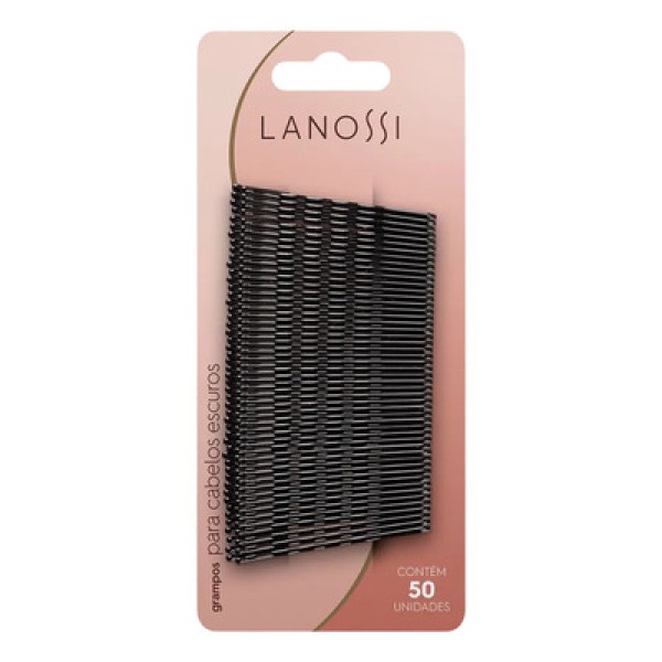 Encontraproduto.com.br - Grampos para Cabelos Escuros nº 5 Lanossi 50 Unidades
