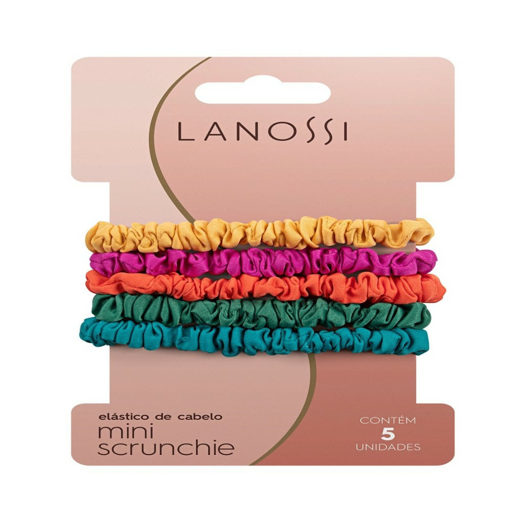 Encontraproduto.com.br - Mini Scrunchie Esmerald Lanossi 5 Unidades