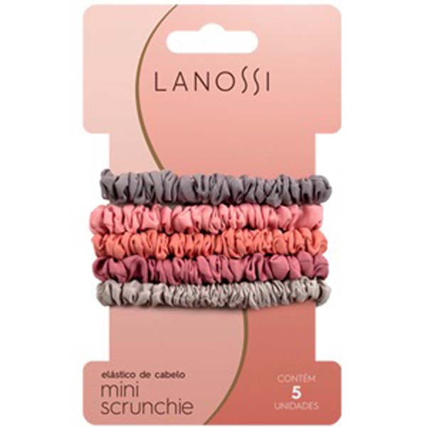 Encontraproduto.com.br - Mini Scrunchie Esmerald Lanossi 5 Unidades