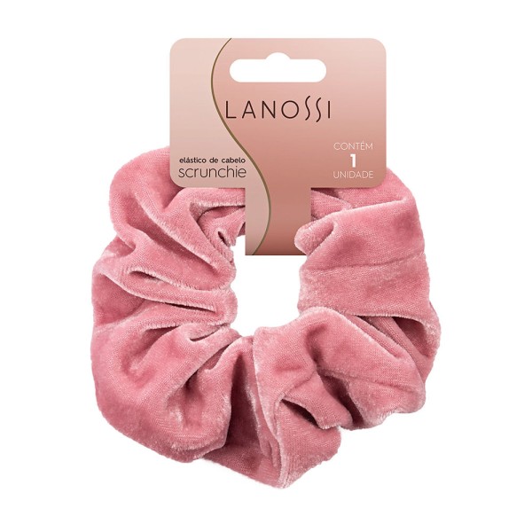 Encontraproduto.com.br - Elastico Para Cabelo Ref. LS2538 Scrunchie Rose - Lanossi