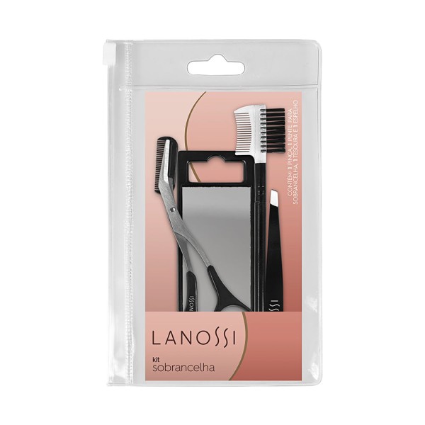 Encontraproduto.com.br - Kit para Sobrancelha 4 Peças Lanossi