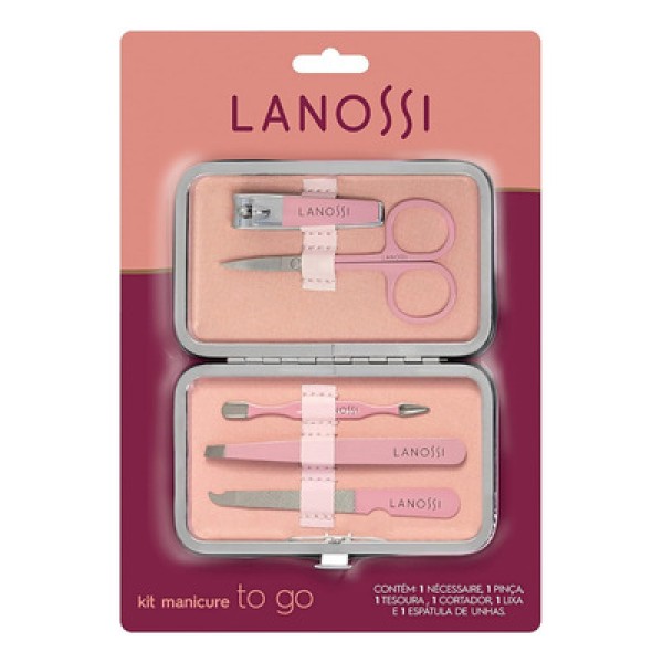 Kit Manicure to Go 5 Peças com Estojo Lanossi