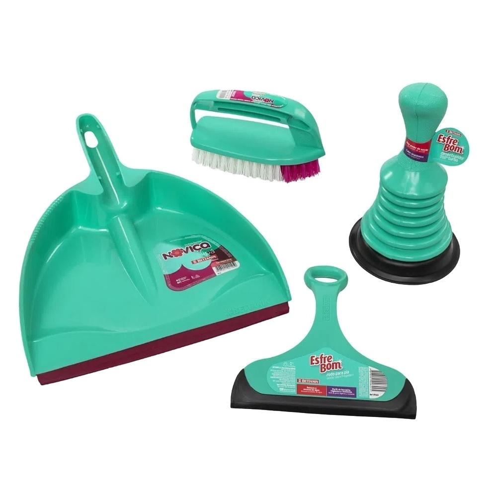 Encontraproduto.com.br - Kit de Limpeza Noviça 4 Peças Bettanin