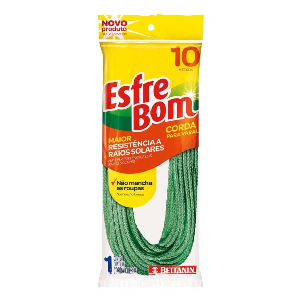 Encontraproduto.com.br - Corda para Varal Revestida EsfreBom Verde 10m - Bettanin