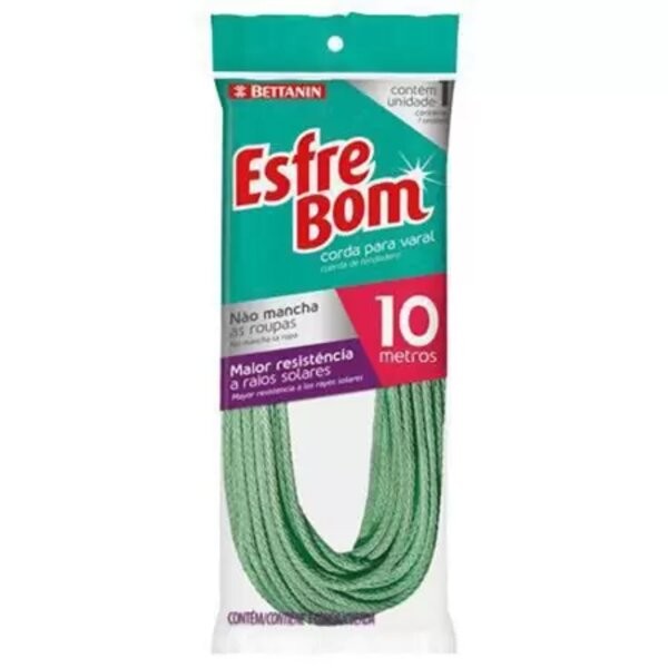 Encontraproduto.com.br - Corda para Varal Revestida EsfreBom Verde 10m - Bettanin