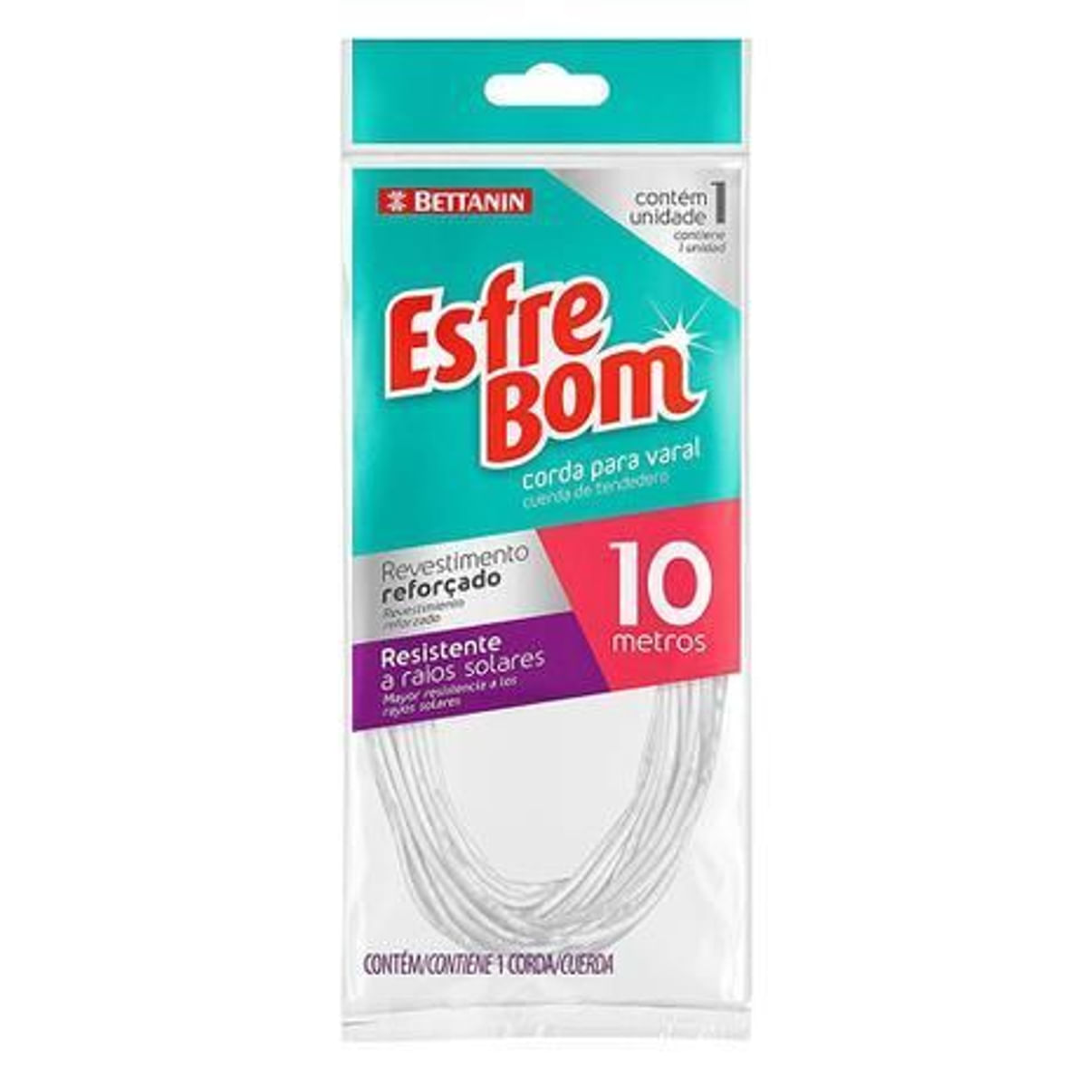 Encontraproduto.com.br - Corda para Varal com Revestimento Reforçado 10m EsfreBom Bettanin
