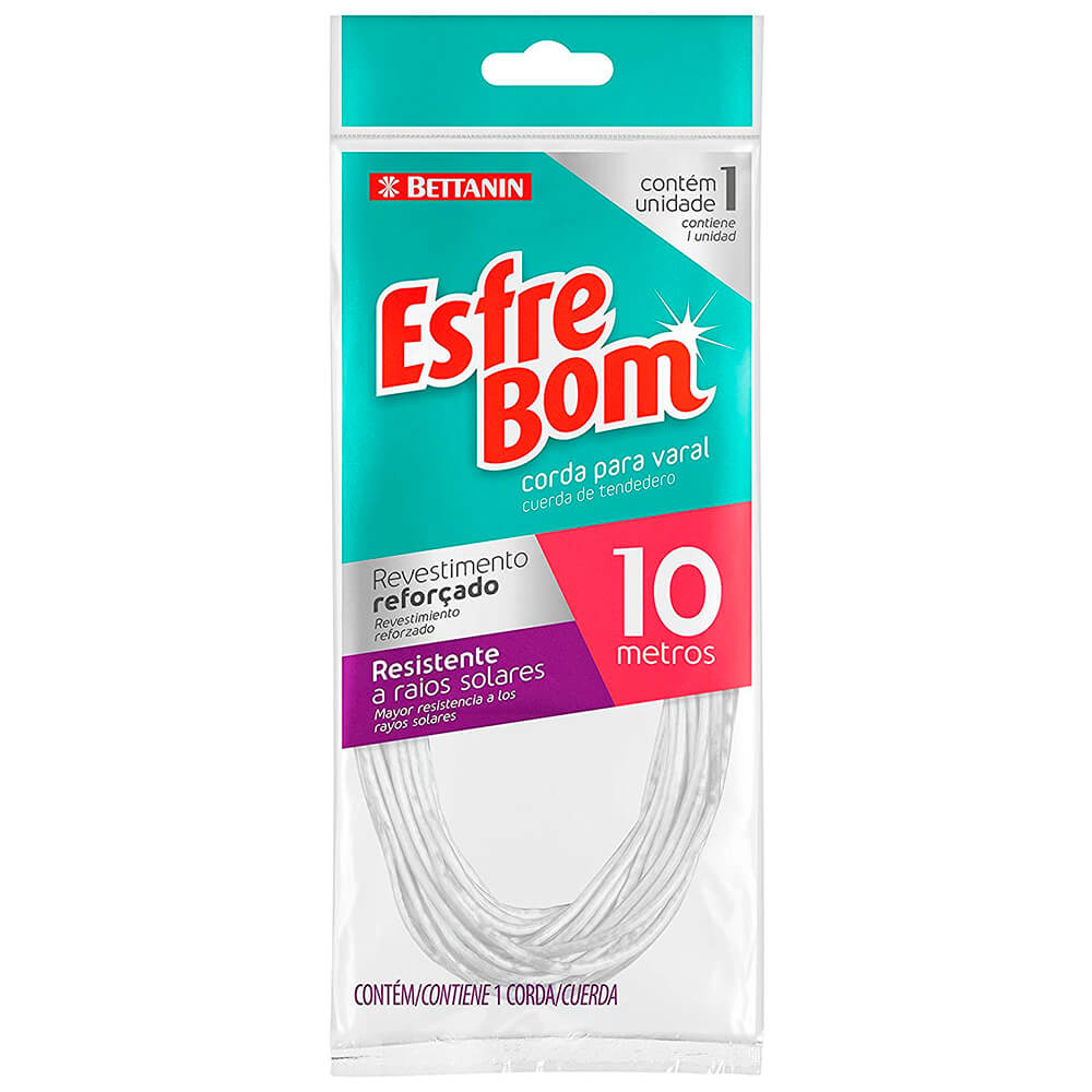Encontraproduto.com.br - Corda para Varal com Revestimento Reforçado 10m EsfreBom Bettanin