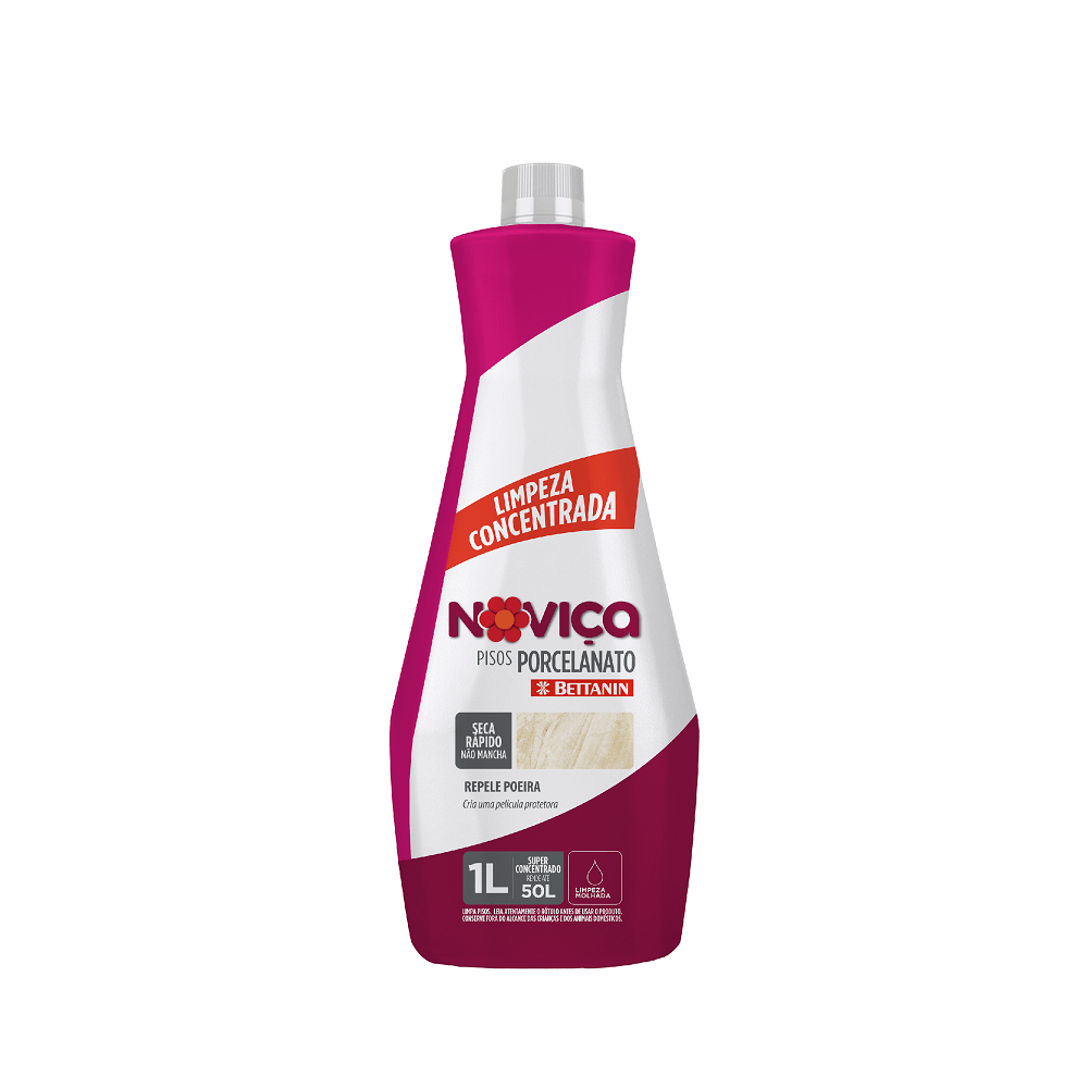 Encontraproduto.com.br - Limpador para Pisos Porcelanato Concentrado 1L Noviça Bettanin