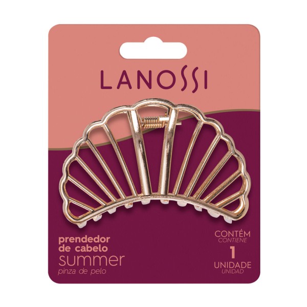 Encontraproduto.com.br - Piranha de Cabelo Summer Metal Dourada Lanossi