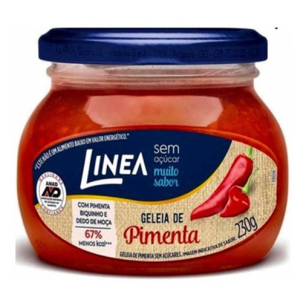 Encontraproduto.com.br - Geléia Pimenta Vermelha Zero Açúcar 230g - Linea