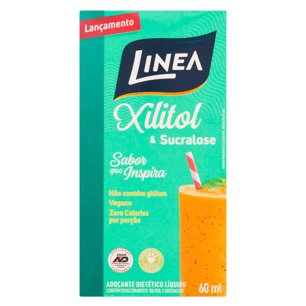 Encontraproduto.com.br - Adoçante Xilitol e Sucralose 60ml - Linea