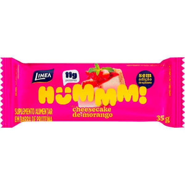 Barra de Proteína Linea Hummm Cheesecake de morango Unidade com 35g