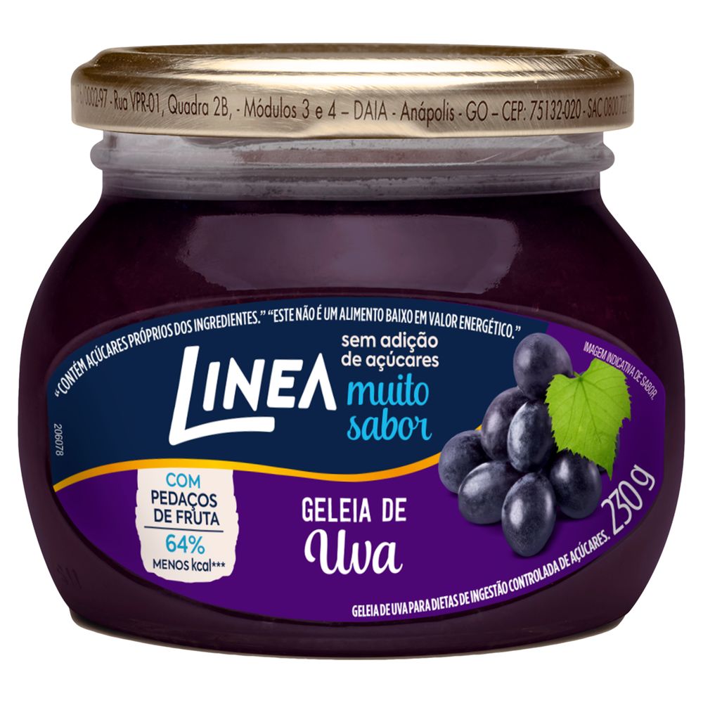 Encontraproduto.com.br - Geleia Linea Uva Vidro com 230g