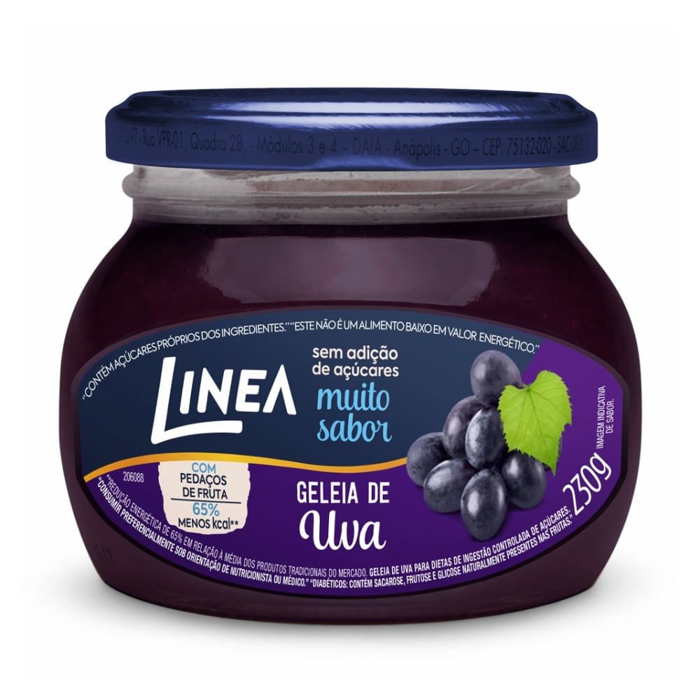 Encontraproduto.com.br - Geleia Linea Uva Vidro com 230g